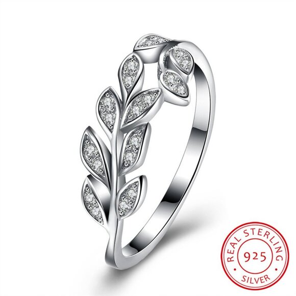 Vine Shape Sterling Silver Ring - Picture 3 of 5